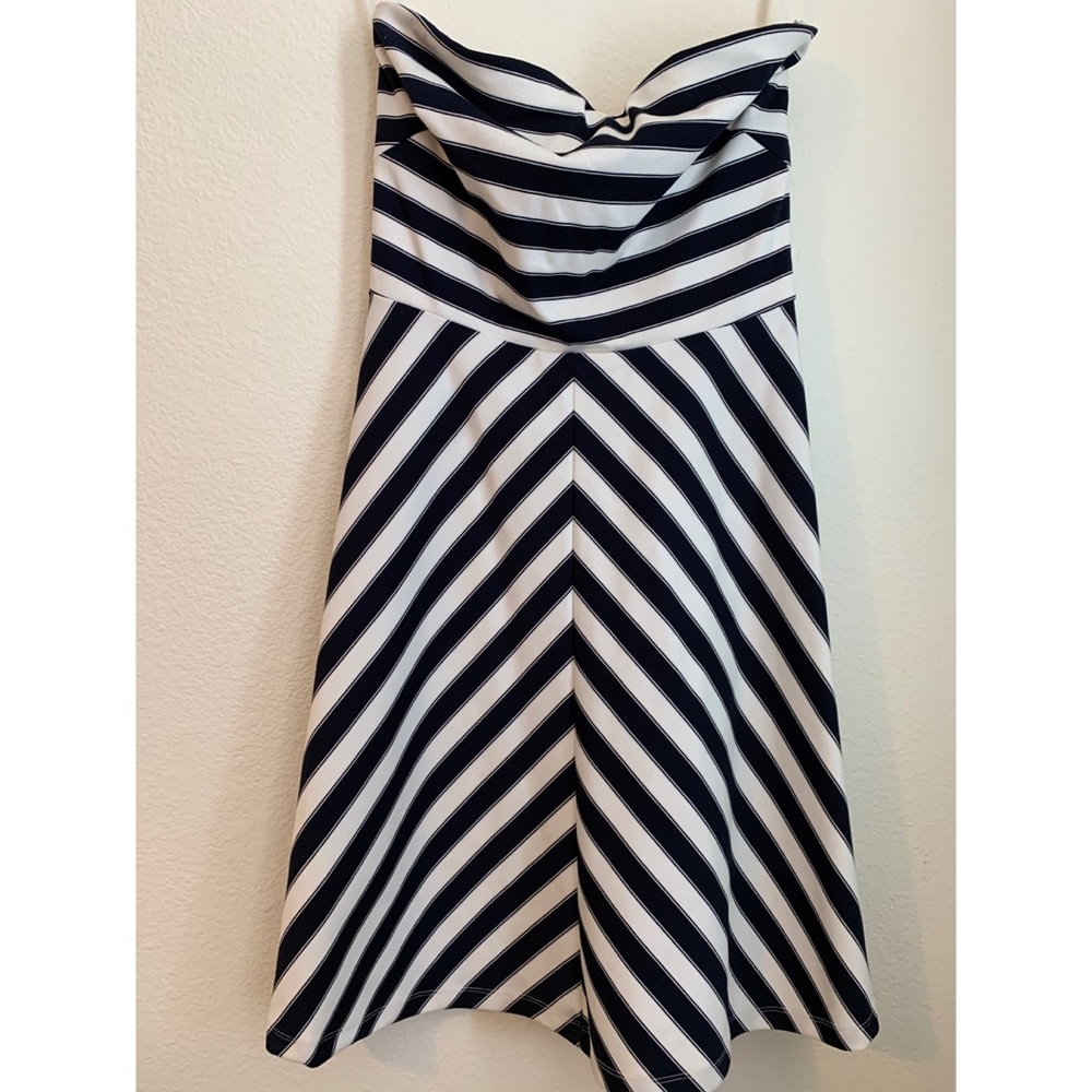 Strapless Striped Dress by The Limited